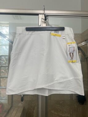 Greg Norman Collection White Asymmetrical Active Skort